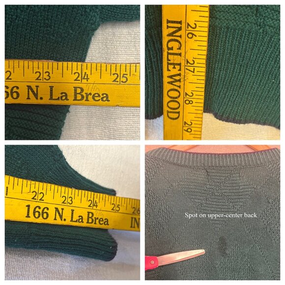 Isle Of Cotton L Green Cardigan Sweater Embroidered Golf Clubs USA Grandpa VTG - Picture 12 of 16